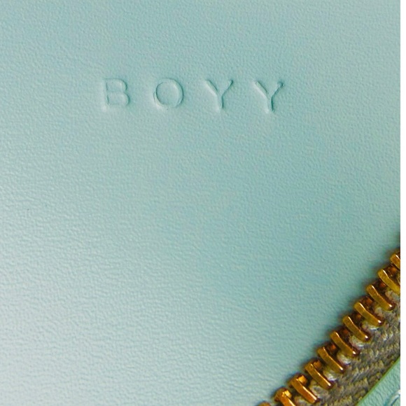 BOYY Buckle Pouchette Leather Small Clutch Shoulder Handbag Wristlet Tote NEW - Picture 10 of 11